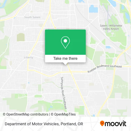 Department of Motor Vehicles map