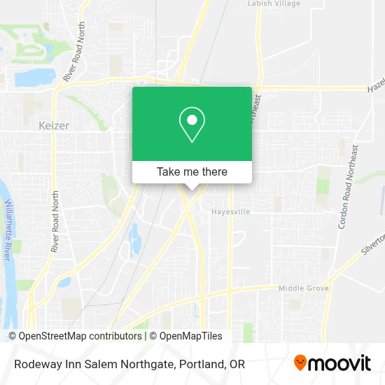 Rodeway Inn Salem Northgate map