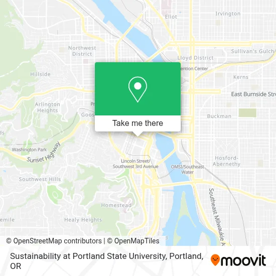 Sustainability at Portland State University map