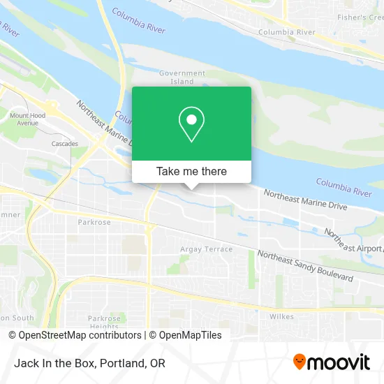Jack In the Box map