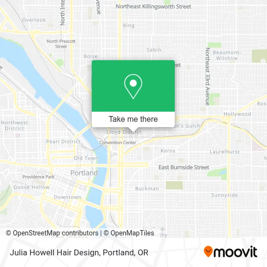 Julia Howell Hair Design map