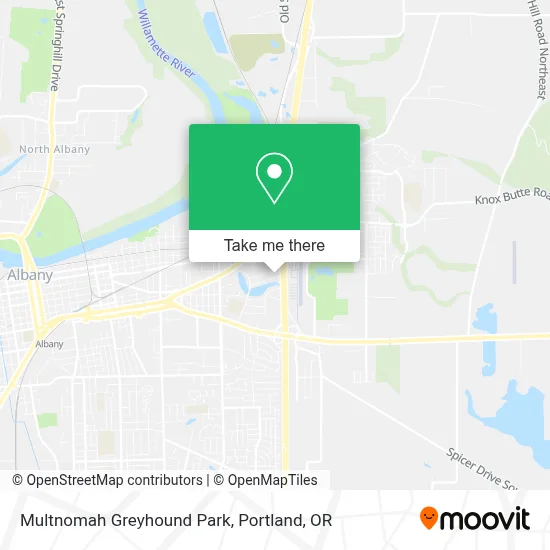 Multnomah Greyhound Park map