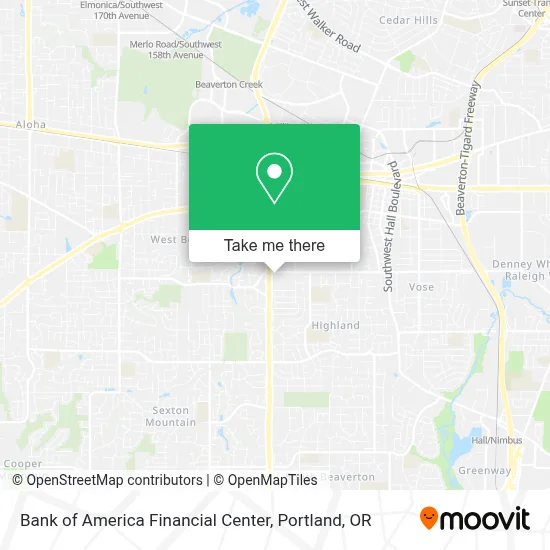 Bank of America Financial Center map