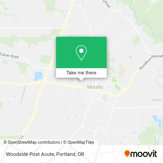 Woodside Post Acute map