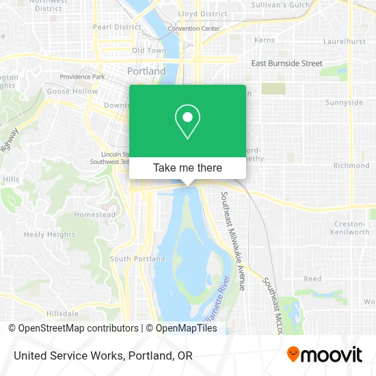 United Service Works map