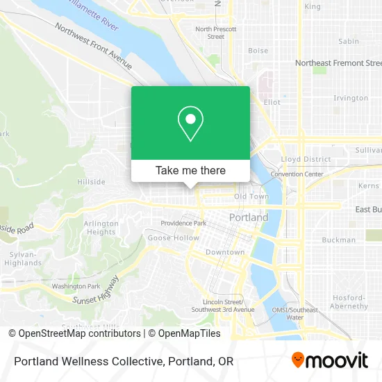 Portland Wellness Collective map