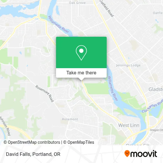 David Falls map