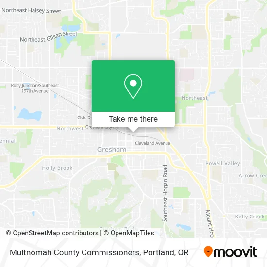 Multnomah County Commissioners map