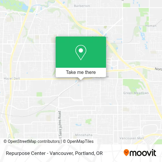 Repurpose Center - Vancouver map