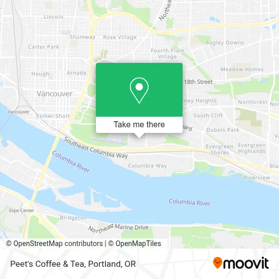 Peet's Coffee & Tea map