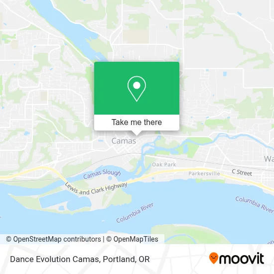 Dance Evolution Camas map
