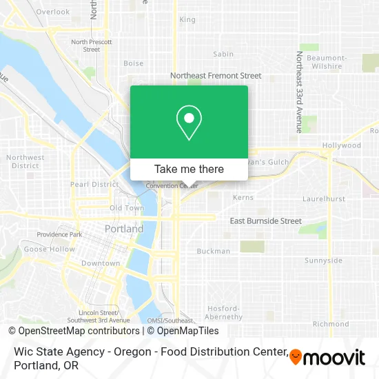 Wic State Agency - Oregon - Food Distribution Center map
