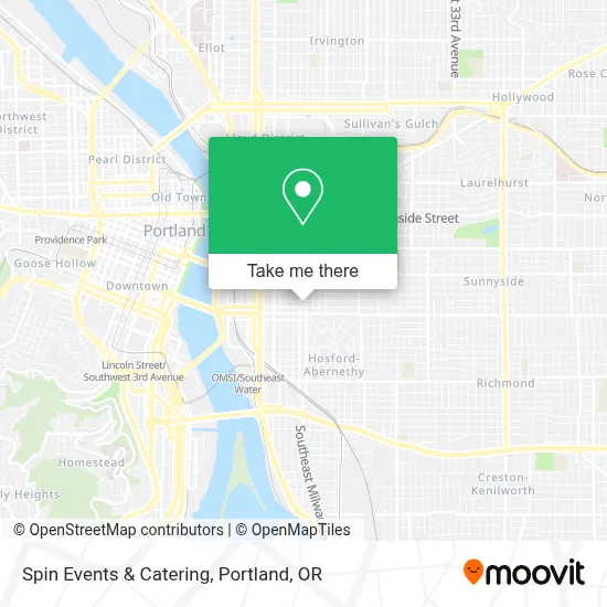 Spin Events & Catering map