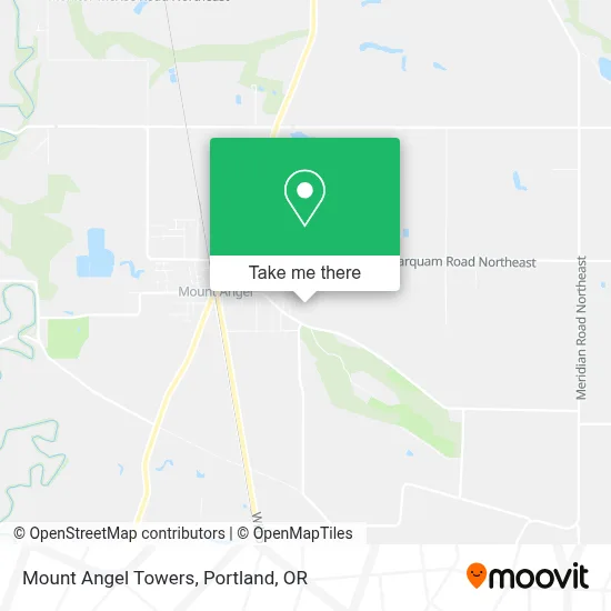 Mount Angel Towers map