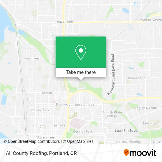 All County Roofing map