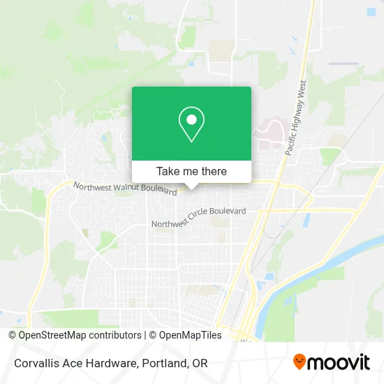 Corvallis Ace Hardware map