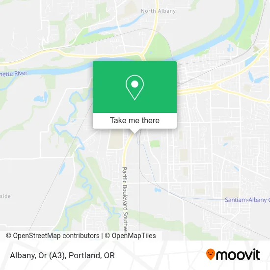 Albany, Or (A3) map