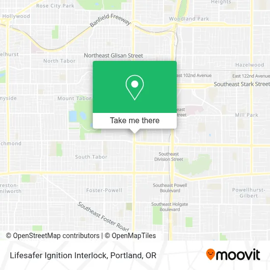 Lifesafer Ignition Interlock map