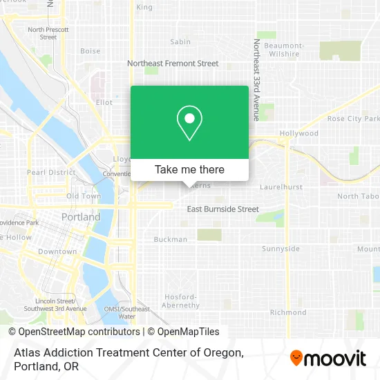 Atlas Addiction Treatment Center of Oregon map