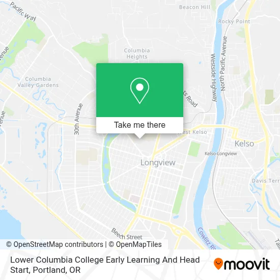 Lower Columbia College Early Learning And Head Start map