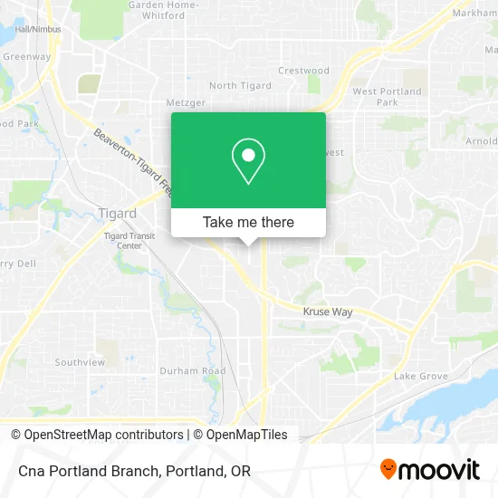Cna Portland Branch map