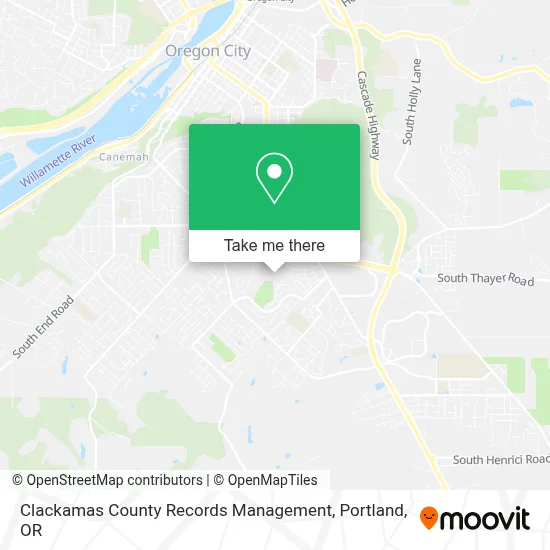 Clackamas County Records Management map