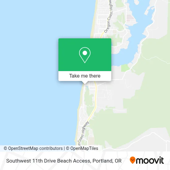 Southwest 11th Drive Beach Access map