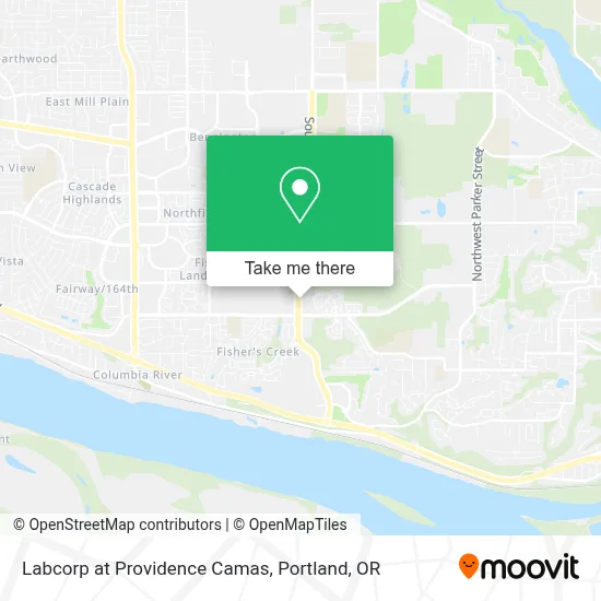 Labcorp at Providence Camas map