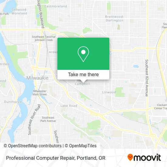 Professional Computer Repair map
