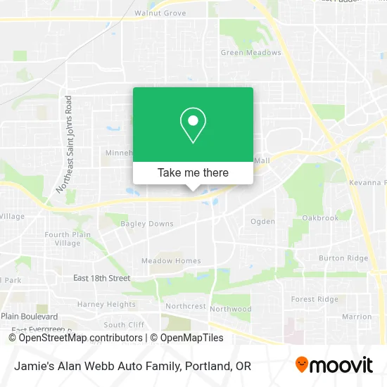 Jamie's Alan Webb Auto Family map
