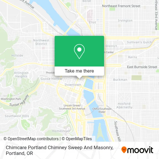 Chimcare Portland Chimney Sweep And Masonry map