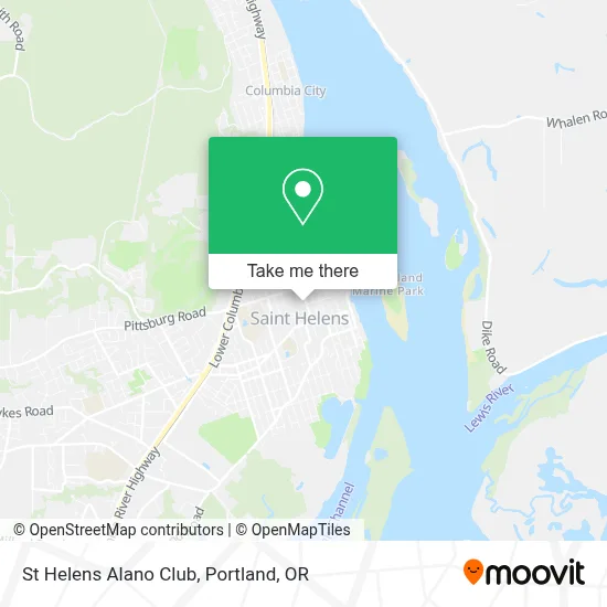 St Helens Alano Club map