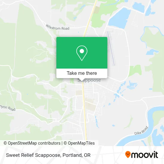 Sweet Relief Scappoose map