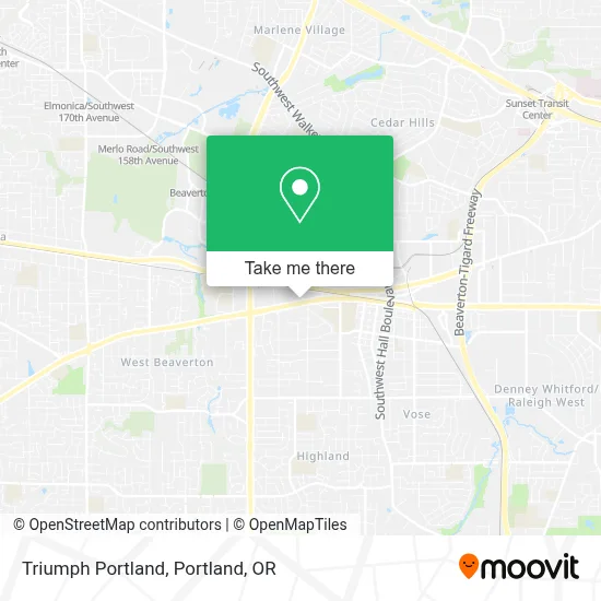 Triumph Portland map