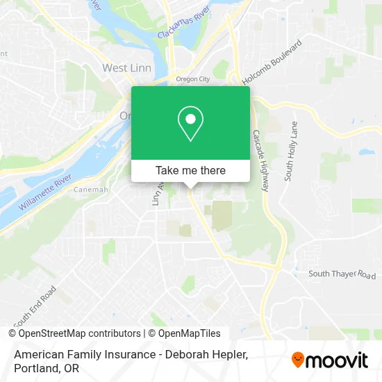 American Family Insurance - Deborah Hepler map