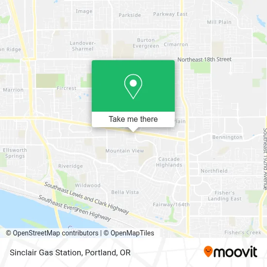 Sinclair Gas Station map