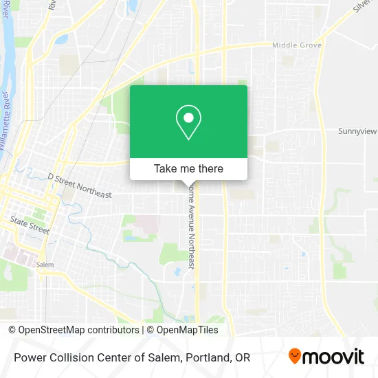 Power Collision Center of Salem map