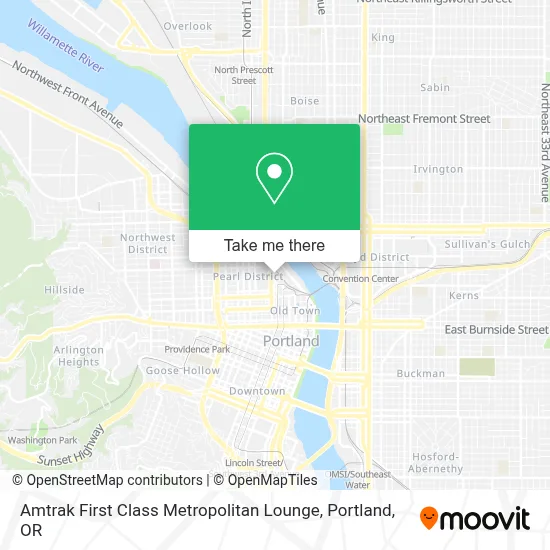 Amtrak First Class Metropolitan Lounge map