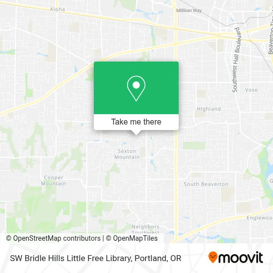 SW Bridle Hills Little Free Library map