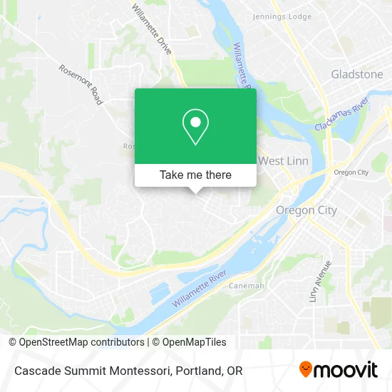 Cascade Summit Montessori map