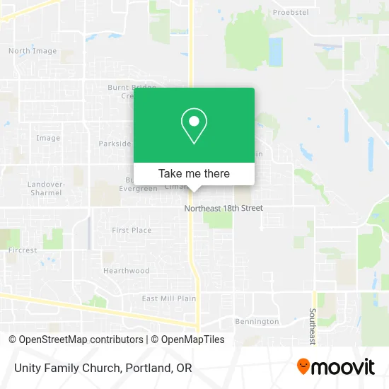 Unity Family Church map