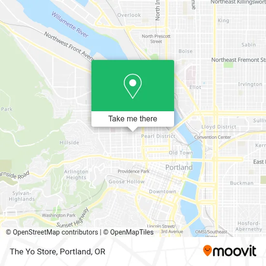 The Yo Store map