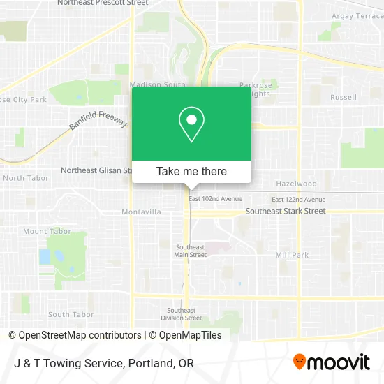J & T Towing Service map