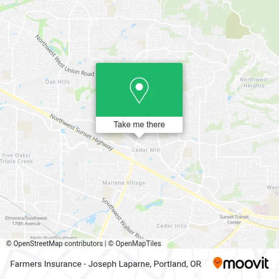 Farmers Insurance - Joseph Laparne map