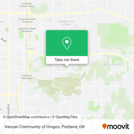 Kenyan Community of Oregon map