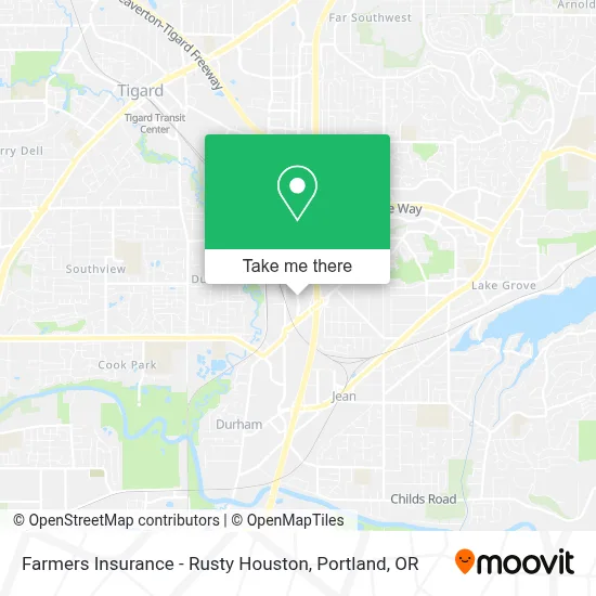 Farmers Insurance - Rusty Houston map