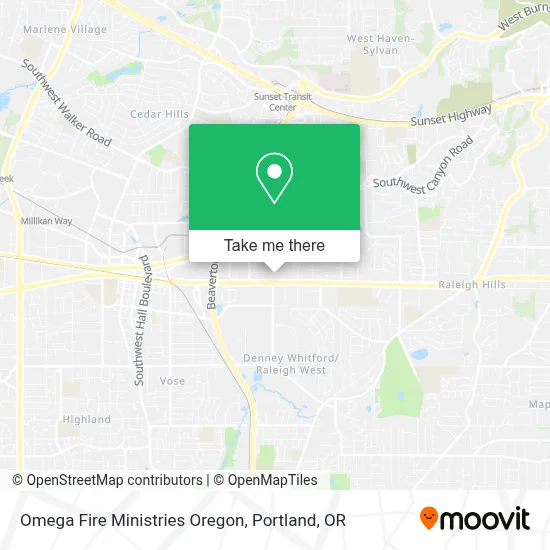 Omega Fire Ministries Oregon map