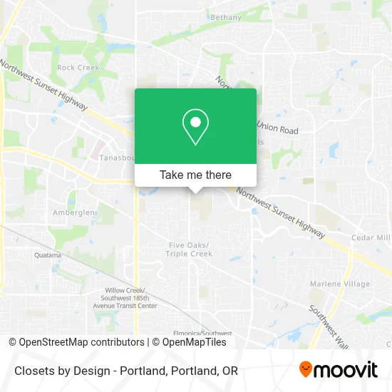 Closets by Design - Portland map