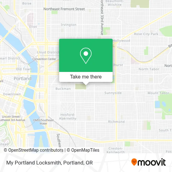 My Portland Locksmith map