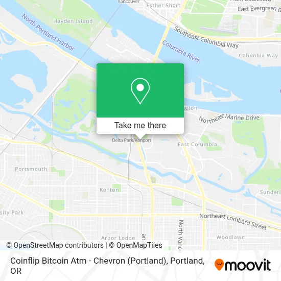 Coinflip Bitcoin Atm - Chevron (Portland) map